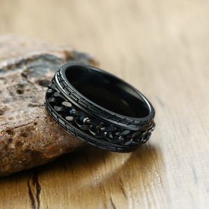 Black stainless steel ring